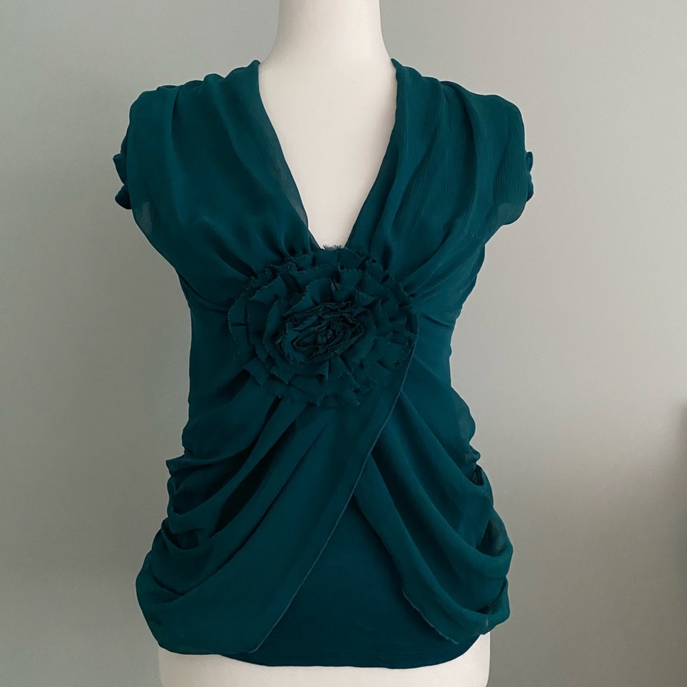 Anthropologie Deletta Mixed Media Top